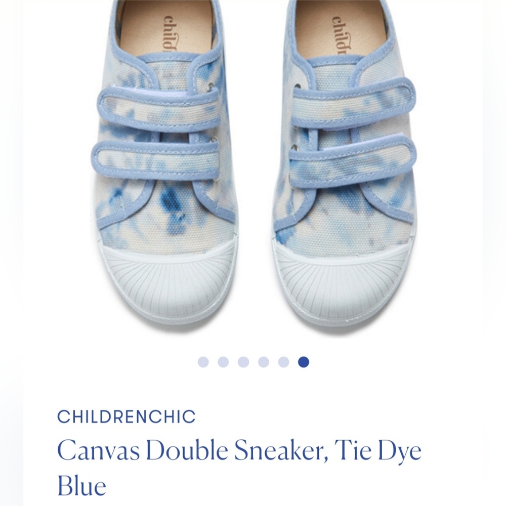 NWT Childrenchic Canvas Double Velcro Tie Dye Blue (Size: 22/6 US)